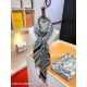 Knockoff Dior Oblique Diortwin reversible square silk and cashmere scarf gray/black 140 x 140 Replica Clone