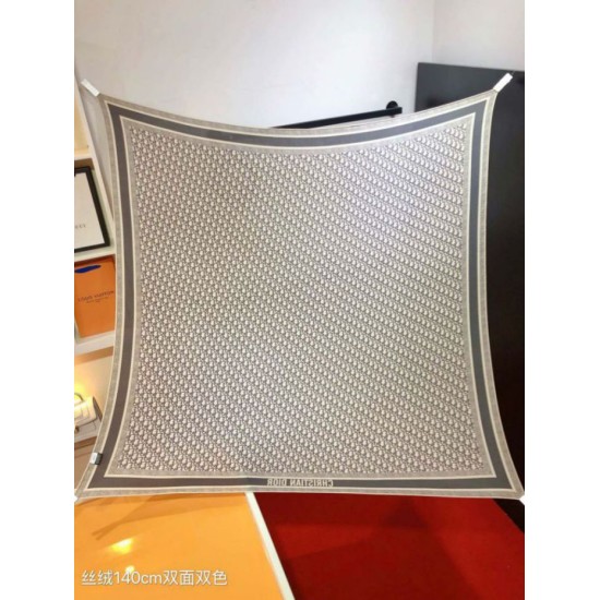 Knockoff Dior Oblique Diortwin reversible square silk and cashmere scarf burgundy/black 140 x 140 Replica Clone