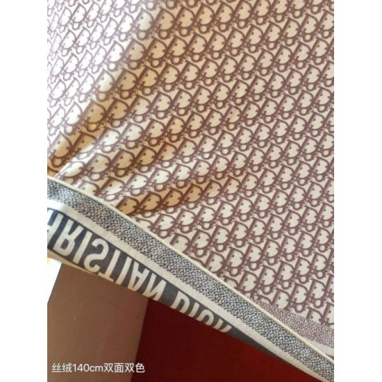 Knockoff Dior Oblique Diortwin reversible square silk and cashmere scarf burgundy/black 140 x 140 Replica Clone