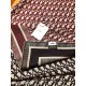 Knockoff Dior Oblique Diortwin reversible square silk and cashmere scarf burgundy/blue 140 x 140 Replica Clone