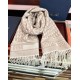 Knockoff Dior Oblique cashmere navy blue/écru fringed scarf 45 x 200 Pink Replica Clone
