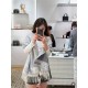 Knockoff Dior Oblique cashmere navy blue/écru fringed scarf 45 x 200 grey Replica Clone