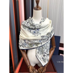 Knockoff Mitzah scarf multicolor silk and cashmere Dior D-Floral 140 x 140 01 Replica Clone