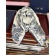 Knockoff Mitzah scarf multicolor silk and cashmere Dior D-Floral 140 x 140 01 Replica Clone