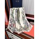Knockoff Mitzah scarf multicolor silk and cashmere Dior D-Floral 140 x 140 02 Replica Clone