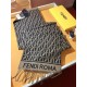 Knockoff Fendi FF scarf black/brown wool and cashmere blend 32 x 200 Replica Clone