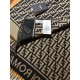 Knockoff Fendi FF scarf black/brown wool and cashmere blend 32 x 200 Replica Clone