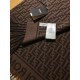 Knockoff Fendi FF wool and cashmere blend scarf burgundy 32 x 200 Replica Clone
