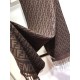 Knockoff Fendi FF wool and cashmere blend scarf burgundy 32 x 200 Replica Clone