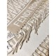 Knockoff Fendi FF wool and cashmere blend scarf beige 32 x 200 Replica Clone
