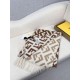 Knockoff Fendi FF cashmere and wool blend scarf brown 35 x 180 Replica Clone