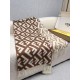 Knockoff Fendi FF cashmere and wool blend scarf brown 35 x 180 Replica Clone