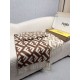 Knockoff Fendi FF cashmere and wool blend scarf brown 35 x 180 Replica Clone