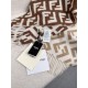 Knockoff Fendi FF cashmere and wool blend scarf brown 35 x 180 Replica Clone