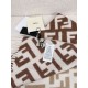 Knockoff Fendi FF cashmere and wool blend scarf brown 35 x 180 Replica Clone