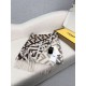 Knockoff Fendi FF cashmere and wool blend scarf dove gray 35 x 180 Replica Clone