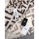 Knockoff Fendi FF cashmere and wool blend scarf dove gray 35 x 180 Replica Clone