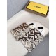 Knockoff Fendi FF cashmere and wool blend scarf dove gray 35 x 180 Replica Clone