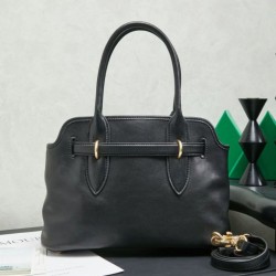AAAAA Replica Miu Miu Adventure Nappa Leather 5BA292 Black Tote Fake Clone