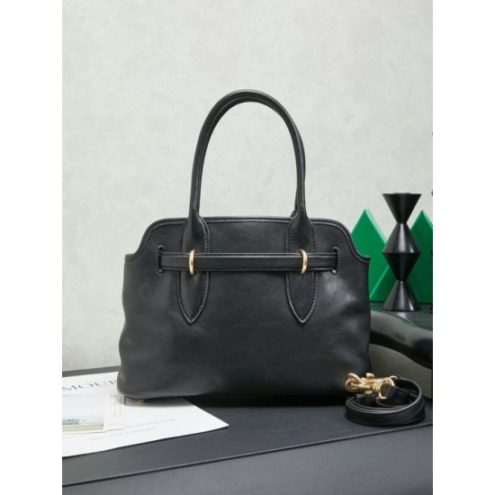 AAAAA Replica Miu Miu Adventure Nappa Leather 5BA292 Black Tote Fake Clone