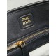 AAAAA Replica Miu Miu Adventure Nappa Leather 5BA292 Black Tote Fake Clone