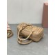 AAAAA Replica Miu Miu Arcadie Quilted Top-Handle Bag Apricot Fake Clone