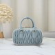 Replica Miu Miu Arcadie Quilted Top-Handle Bag Blue Knockoff Cheap AAAAA Replica Miu Miu Arcadie Quilted Top-Handle Bag Blue Fake Clone
