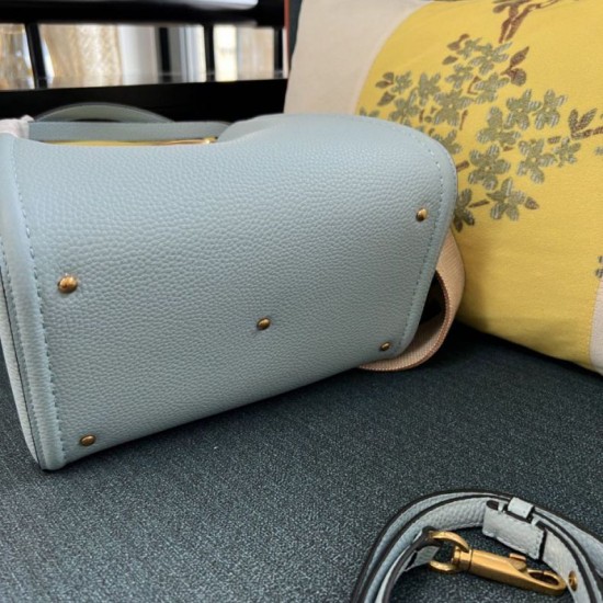 AAAAA Replica Valentino Garavani Alltime Medium Grained Calfskin Handbag Blue Fake Clone