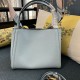 AAAAA Replica Valentino Garavani Alltime Medium Grained Calfskin Handbag Blue Fake Clone