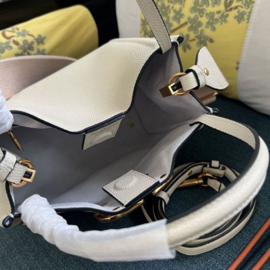 AAAAA Replica Valentino Garavani Alltime Medium Grained Calfskin Handbag Beige Fake Clone