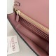 AAAAA Replica Valentino Garavani Rockstud Chain Wallet Pink Fake Clone