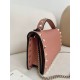 AAAAA Replica Valentino Garavani Rockstud Chain Wallet Pink Fake Clone