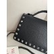 AAAAA Replica Valentino Garavani Rockstud Chain Wallet Black Fake Clone