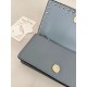 AAAAA Replica Valentino Garavani Rockstud Chain Wallet Blue Fake Clone