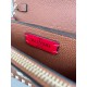 AAAAA Replica Valentino Garavani Rockstud Small Flap Crossbody Bag Brown Fake Clone