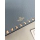 AAAAA Replica Valentino Small Flap Crossbody Bag Garavani Rockstud Blue Fake Clone