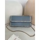 AAAAA Replica Valentino Small Flap Crossbody Bag Garavani Rockstud Blue Fake Clone