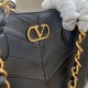 AAAAA Replica Valentino Garavani Laseine Small/Medium Tote Bag Black Fake Clone