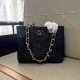 AAAAA Replica Valentino Garavani Laseine Small/Medium Tote Bag Black Fake Clone