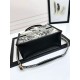 AAAAA Replica Dior Oblique Small/Medium Embroidered Animal Print Tote Bag White Fake Clone