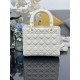 Replica Dior Medium Lady Dior matte cannage handbag with flap white Knockoff Cheap AAAAA Replica Dior Medium Lady Dior matte cannage handbag with flap white Fake Clone