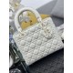 Replica Dior Medium Lady Dior matte cannage handbag with flap white Knockoff Cheap AAAAA Replica Dior Medium Lady Dior matte cannage handbag with flap white Fake Clone