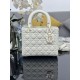 Replica Dior Medium Lady Dior matte cannage handbag with flap white Knockoff Cheap AAAAA Replica Dior Medium Lady Dior matte cannage handbag with flap white Fake Clone