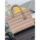 Replica Dior Large Lady Dior matte cannage handbag with flap pink Knockoff Cheap AAAAA Replica Dior Large Lady Dior matte cannage handbag with flap pink Fake Clone