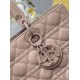 Replica Dior Large Lady Dior matte cannage handbag with flap pink Knockoff Cheap AAAAA Replica Dior Large Lady Dior matte cannage handbag with flap pink Fake Clone