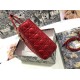 AAAAA Replica Dior Large Lady Dior quilted lambskin cannage bag red Fake Clone