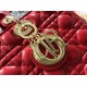 AAAAA Replica Dior Large Lady Dior quilted lambskin cannage bag red Fake Clone