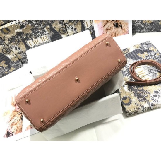 Replica Dior Large Lady Dior quilted lambskin cannage bag brown Knockoff Cheap AAAAA Replica Dior Large Lady Dior quilted lambskin cannage bag brown Fake Clone