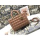 Replica Dior Large Lady Dior quilted lambskin cannage bag brown Knockoff Cheap AAAAA Replica Dior Large Lady Dior quilted lambskin cannage bag brown Fake Clone