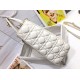 AAAAA Replica Dior Large Lady Dior quilted lambskin cannage bag white Fake Clone